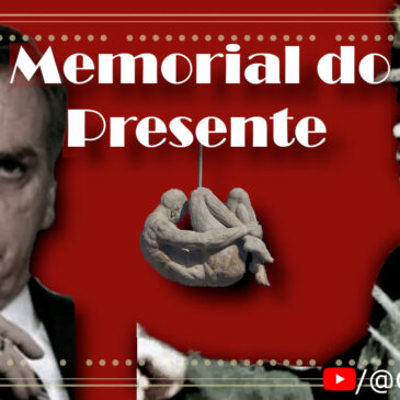 Memorial do Presente: imagens de Bolsonaro e general Newton Cruz com o monumento tortura nunca mais